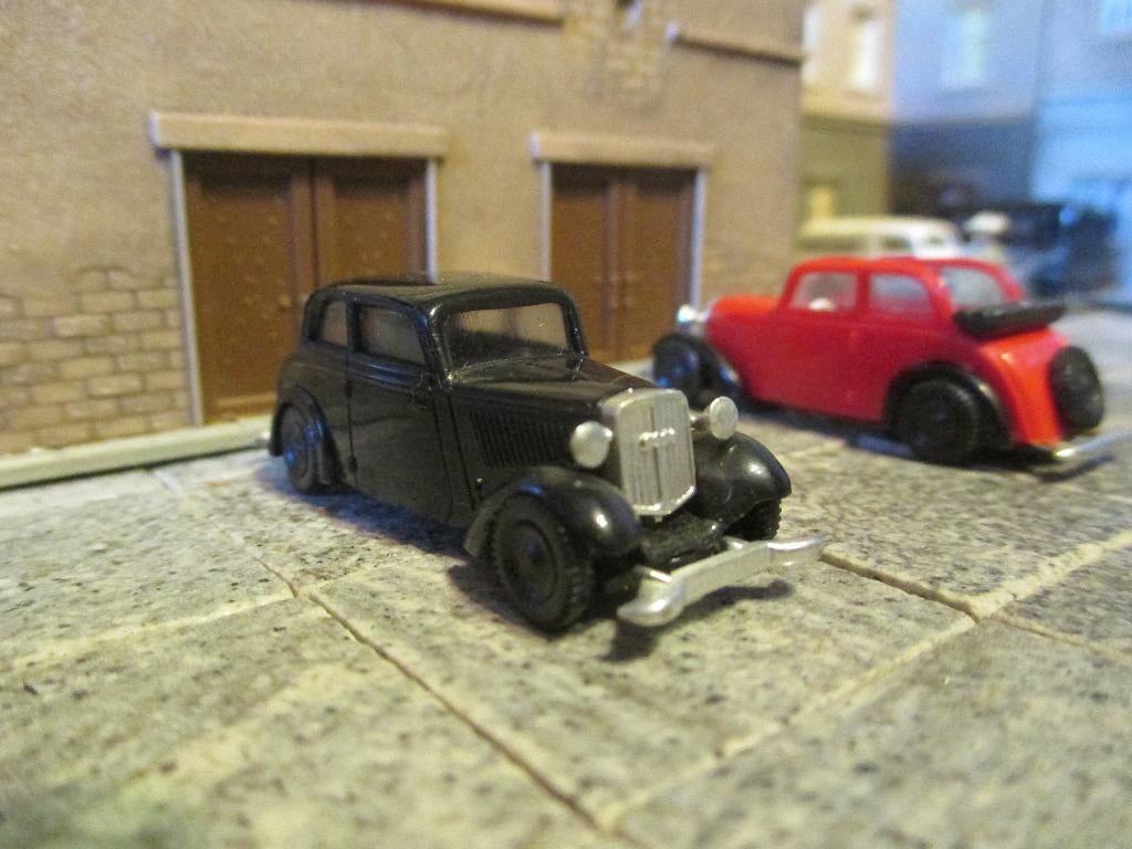 1937 DKW F 7 Limousine - Brekina zwart, Ophalen of Verzenden, Gebruikt, Bus of Vrachtwagen, Brekina