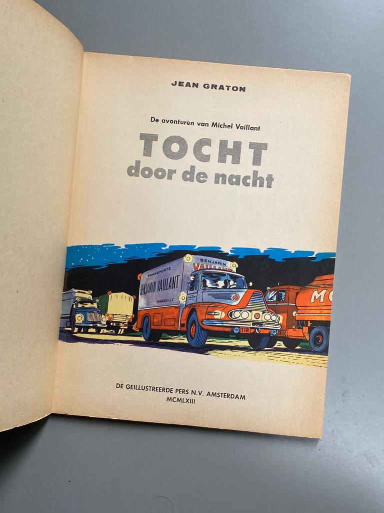 De avonturen van Michel Vaillant tocht door de nacht 1963, Eén stripboek, Ophalen of Verzenden, Zo goed als nieuw