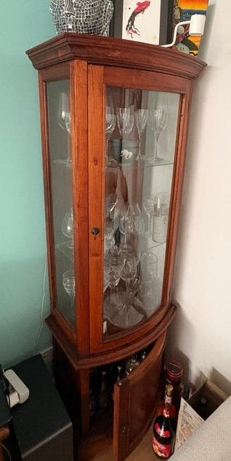 Teak display cabinet, Ophalen, Gebruikt, 50 tot 100 cm, 150 tot 200 cm