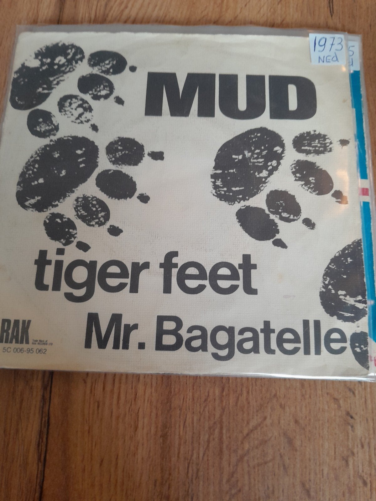 Mud 7 inch tiger feet, Cd's en Dvd's, Vinyl Singles, Ophalen of Verzenden, Zo goed als nieuw, Pop