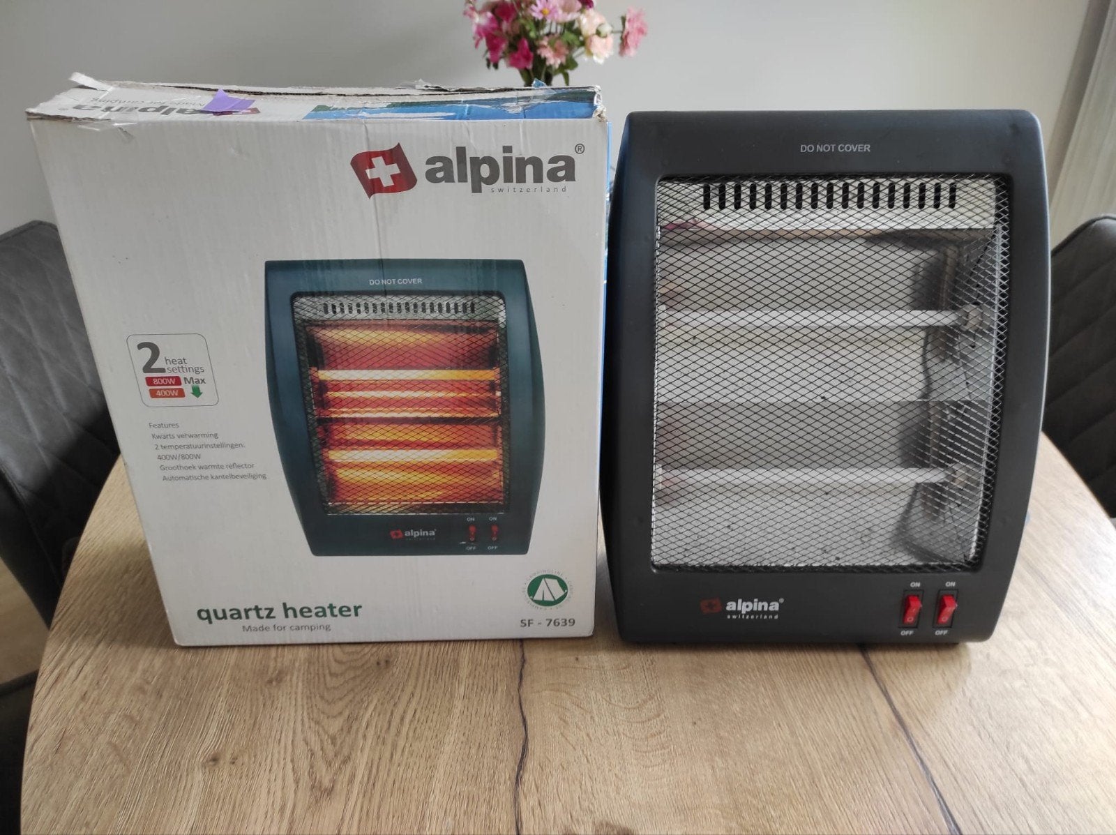 Alpina Quartz Heater - Compacte en Efficiënte Kachel, 30 tot 80 cm, Kachel, Minder dan 60 cm, Ophalen of Verzenden