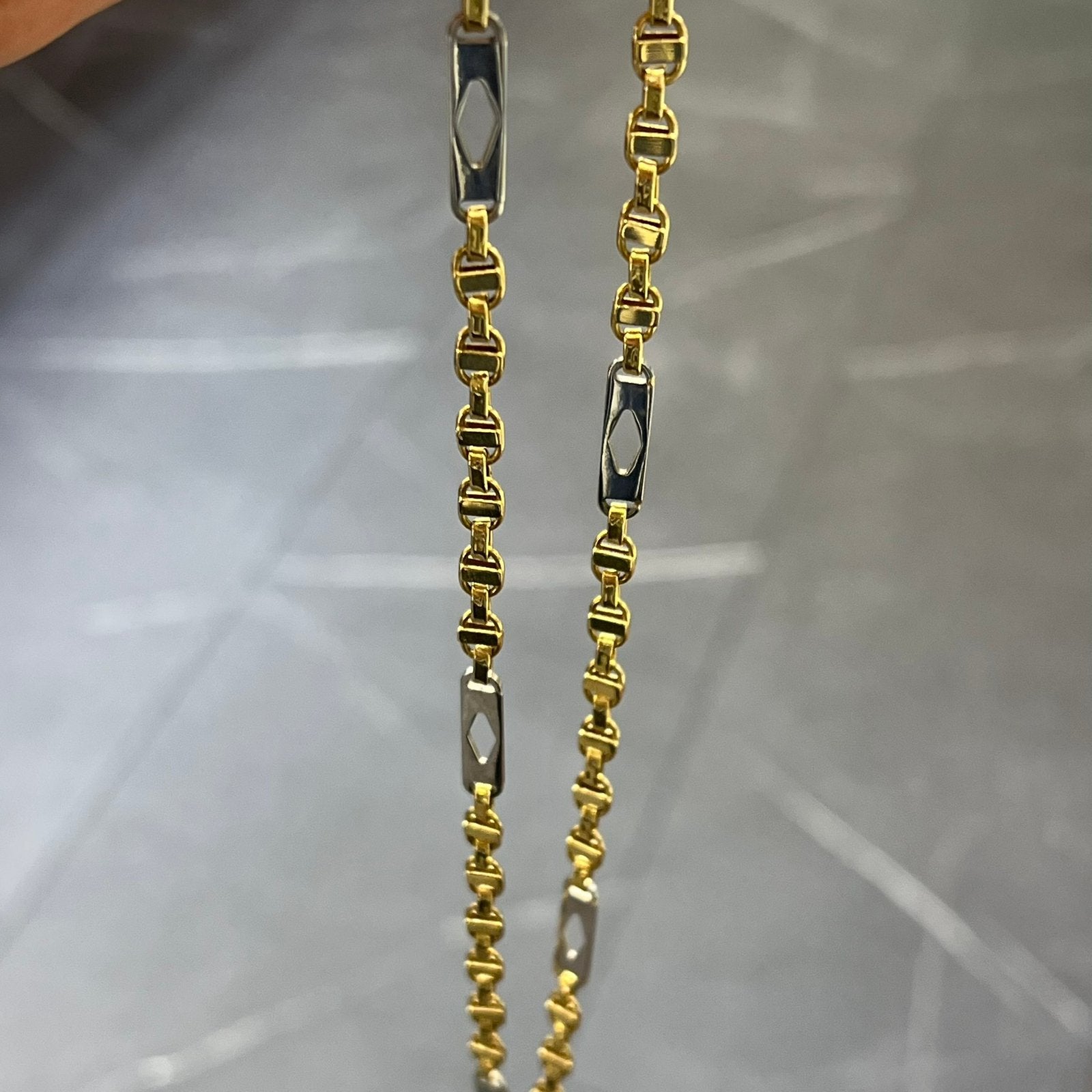 14 karaat gouden ketting kingsley schakel prachtig model, Ophalen of Verzenden, Zo goed als nieuw, Goud