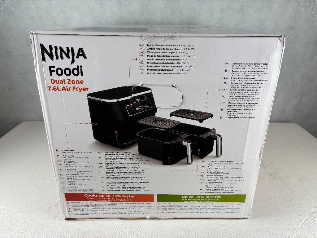 Ninja Foodi Dual Zone AF200EU – 7,6 Liter, Ophalen of Verzenden, SharkNinja Germany GmbH, Kundendienst-de@sharkninja.com, Rotfeder-Ring 9 60327 Frankfurt am Main Duitsland