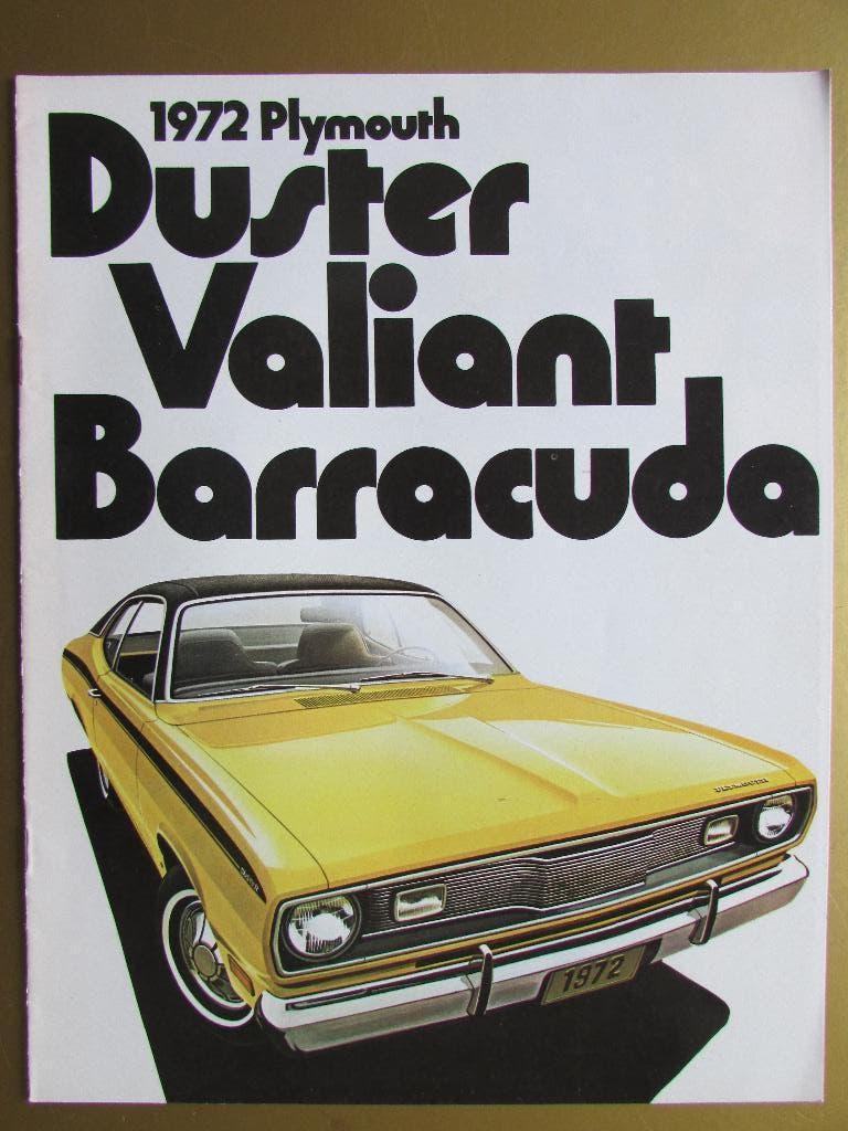 1972 Plymouth Duster/Valiant/Barracuda brochure, Engels, Ophalen of Verzenden, Zo goed als nieuw, Overige merken
