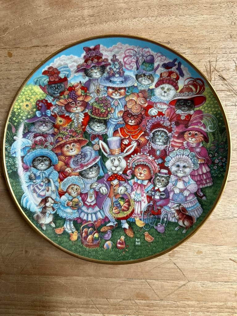 Franklin Mint katten Paas/Kerstborden Bill Bell Limited Edt., Ophalen of Verzenden