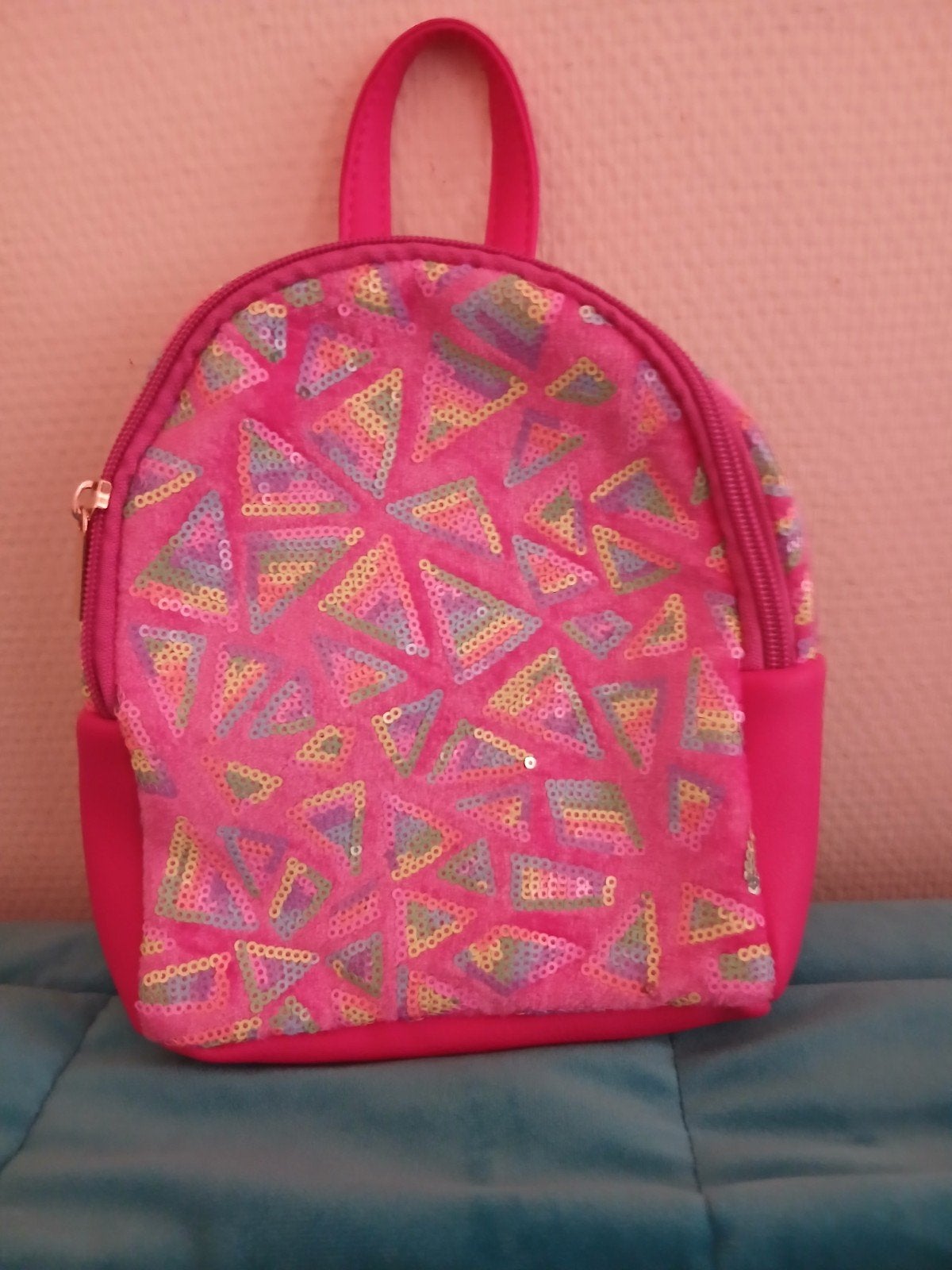 Nieuw roze glitter tasje voor dochter of kleinkind, Overige merken, Minder dan 30 cm, Nieuw, Ophalen of Verzenden