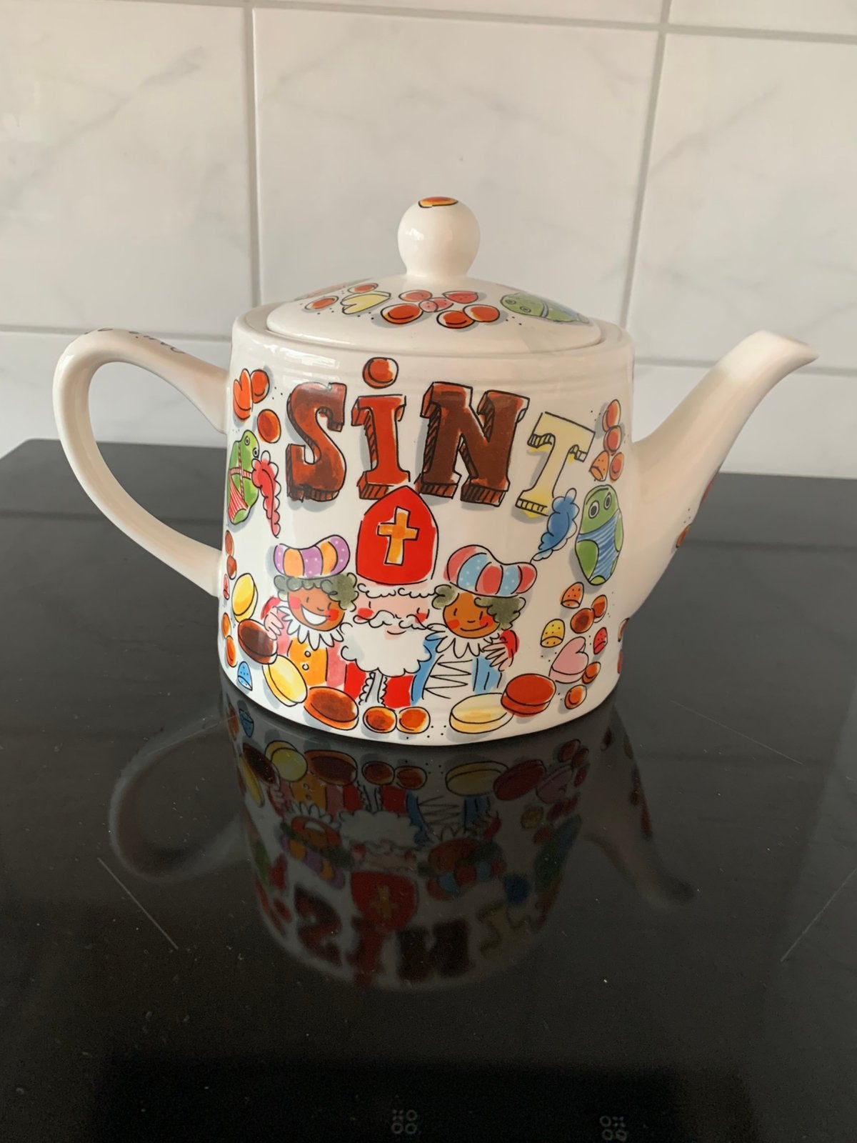 Blond sinterklaas theepot, Ophalen of Verzenden