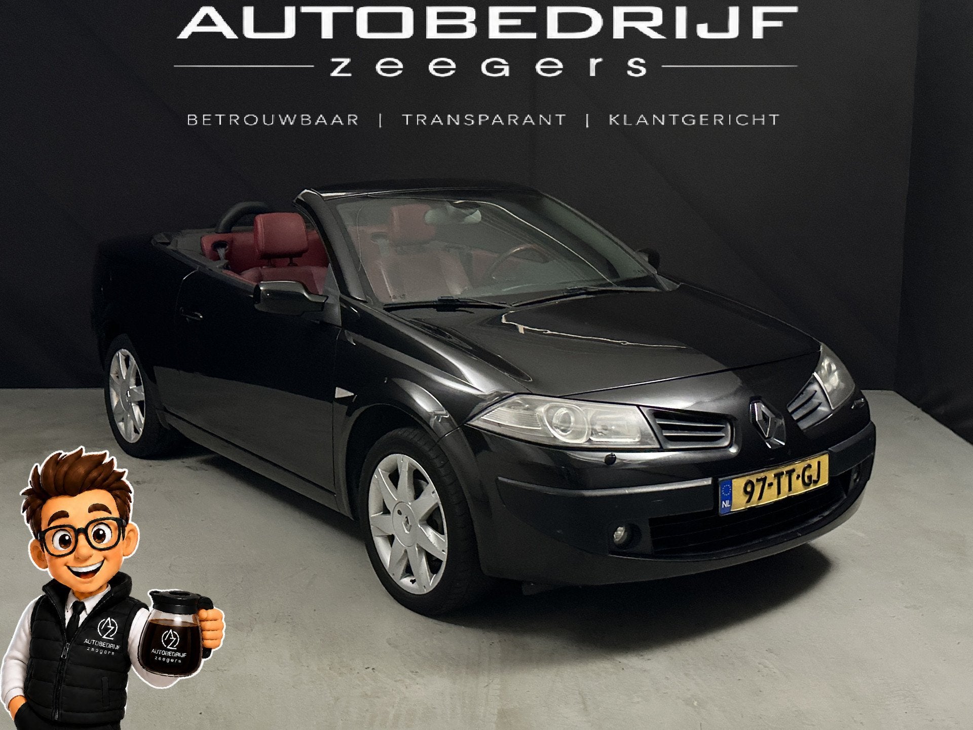 Renault Mégane Coupé-Cabriolet 2.0-16V Tech Line *Pano*Cab, Auto's, Renault, Voorwielaandrijving, 1998 cc, 135 pk, Gebruikt