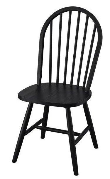 SKOGSTA Eetkamerstoel, zwart  6 available, Ophalen, Modern, Scandinavisch, Zwart, Nieuw