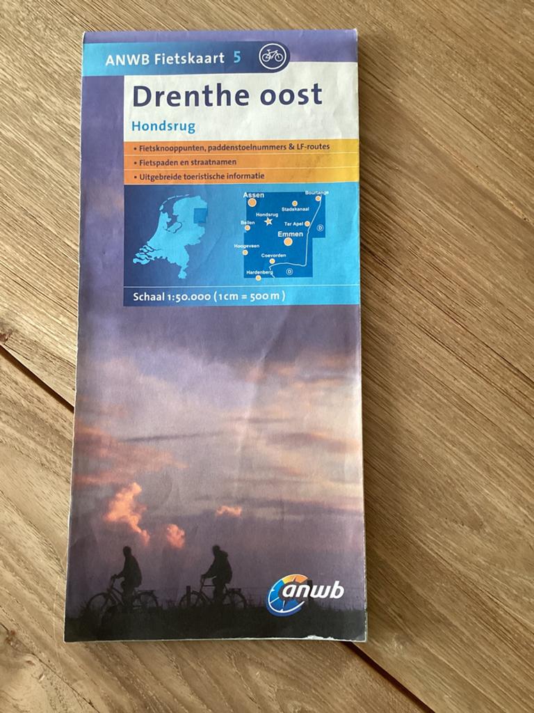Fietskaart - schaal 1:50.000 - Drenthe Oost - ANWB -, ANWB, 2000 tot heden, Ophalen of Verzenden, Nederland