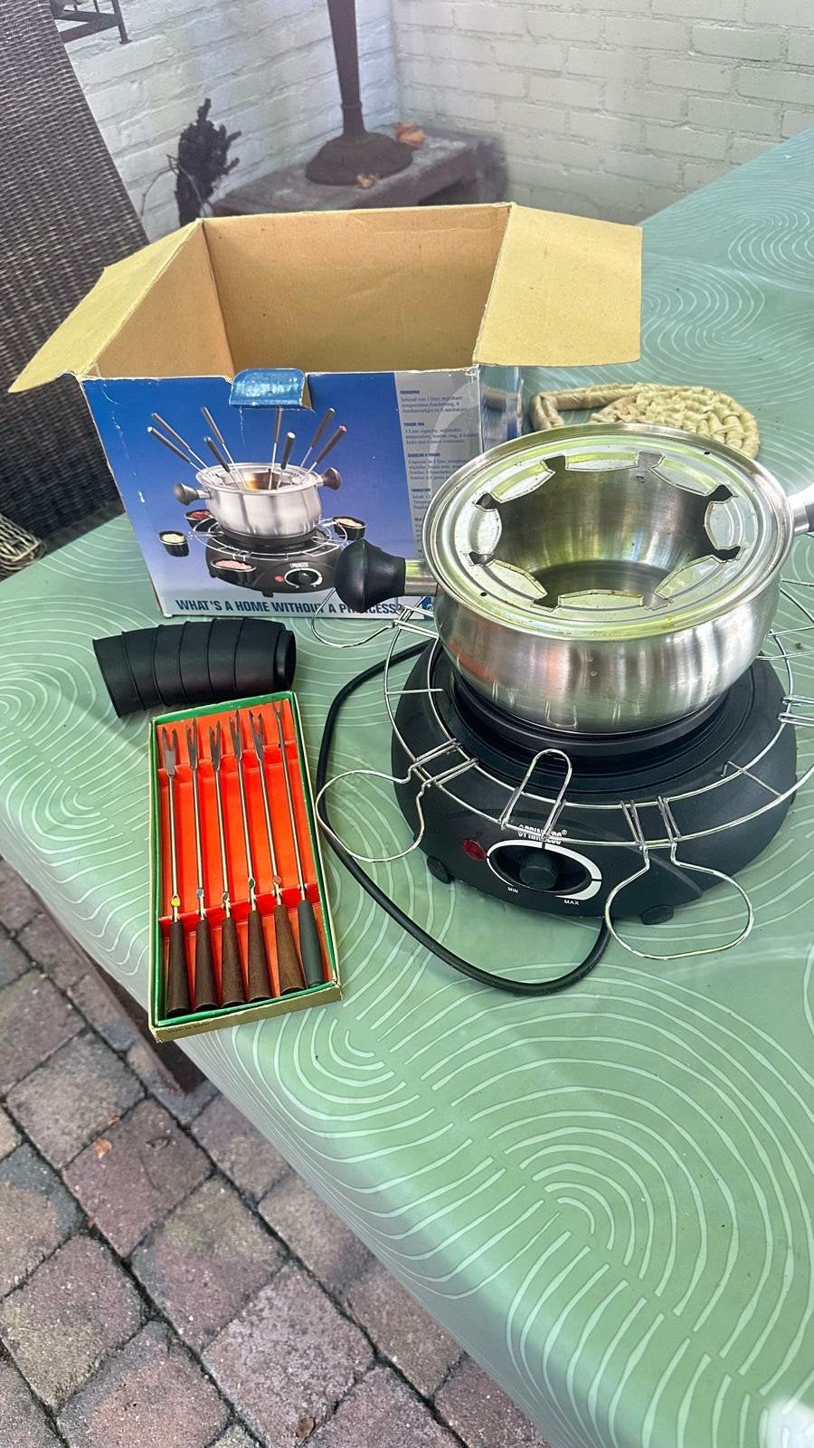 fondue set, Ophalen, Brander, Fondueset