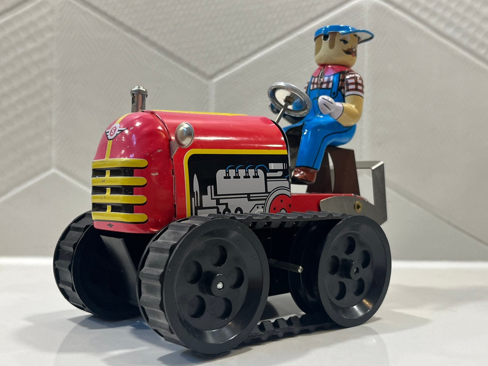 Set van 2 vintage blikken speelgoed werktuigen – collectors, Antiek en Kunst, Antiek | Speelgoed, Verzenden