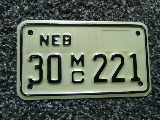 Motor licenseplate / motor kentekenplaat Nebraska USA, Verzamelen, Automerken, Motoren en Formule 1, Gebruikt, Auto's, Verzenden