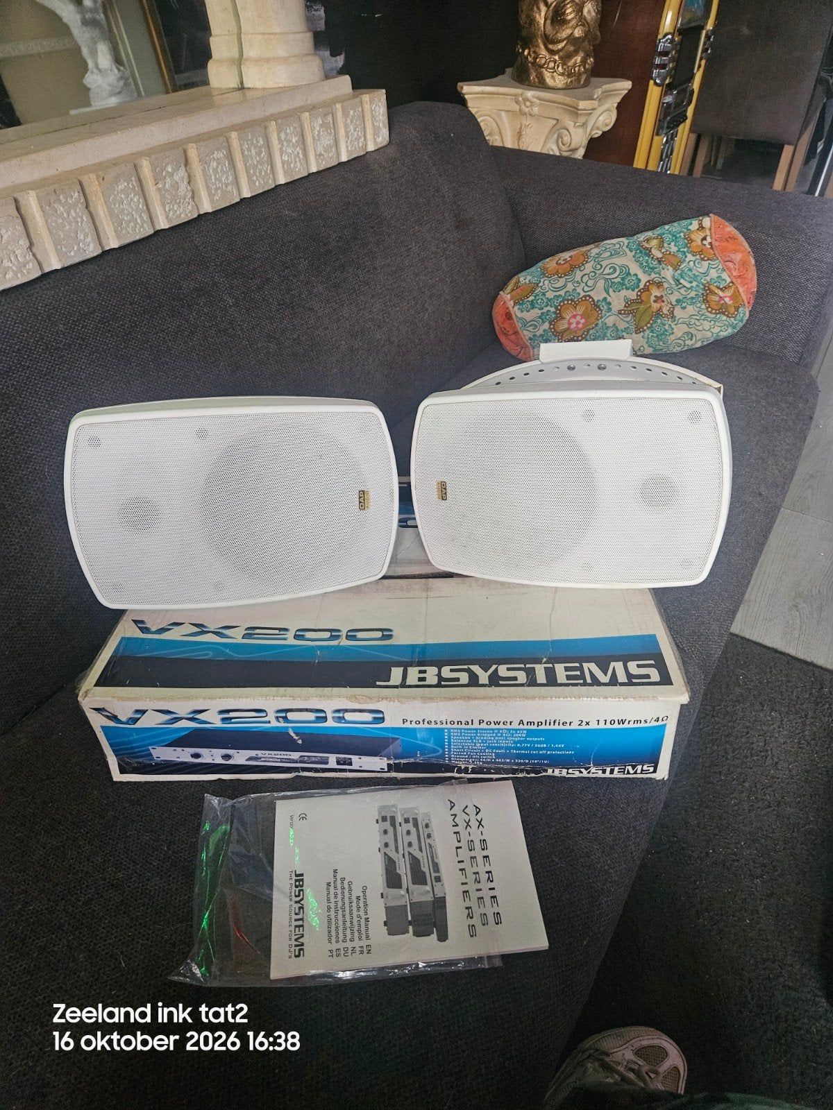 JB Systems VX200 Luidsprekers met Versterker, Stereo speakers, Gebruikt, Ophalen of Verzenden, 150 watt of meer