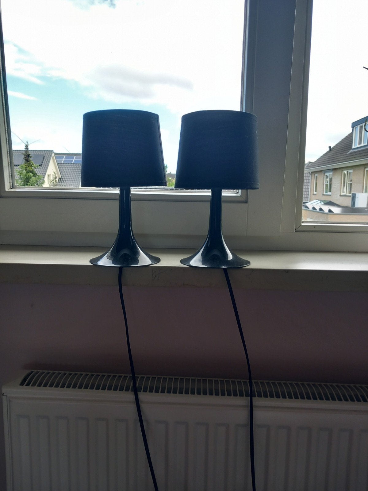 twee kleine zwarte lampen, Ophalen of Verzenden