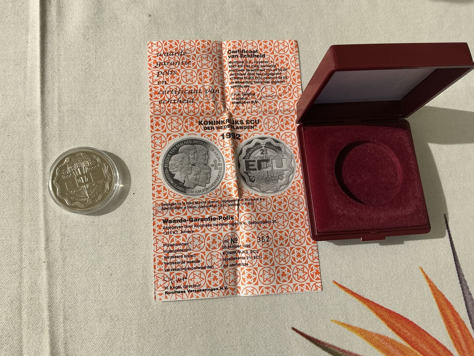 Koninkrijks ECU 1992 - 2½ ECU - Nieuwstaat, Postzegels en Munten, Munten | Nederland, Ophalen of Verzenden, Koningin Beatrix, Overige waardes
