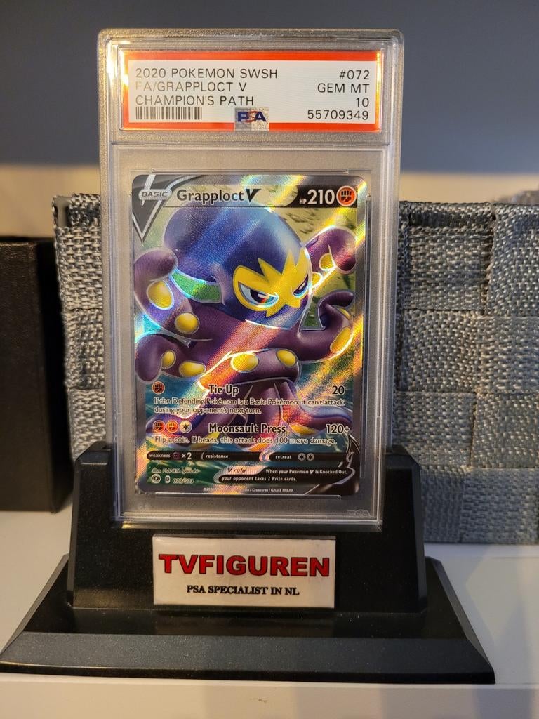 PSA 10 Grapploct V (Full Art) - Pokemon Kaart, Ophalen of Verzenden