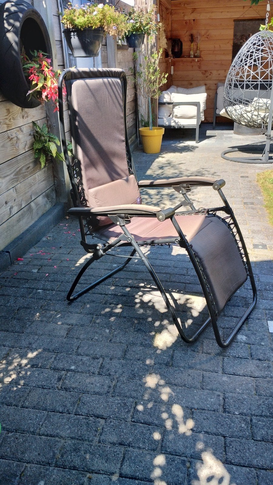 Lafuma relaxstoel voor buiten of camping, Ophalen, Gebruikt, Metaal, Verstelbaar