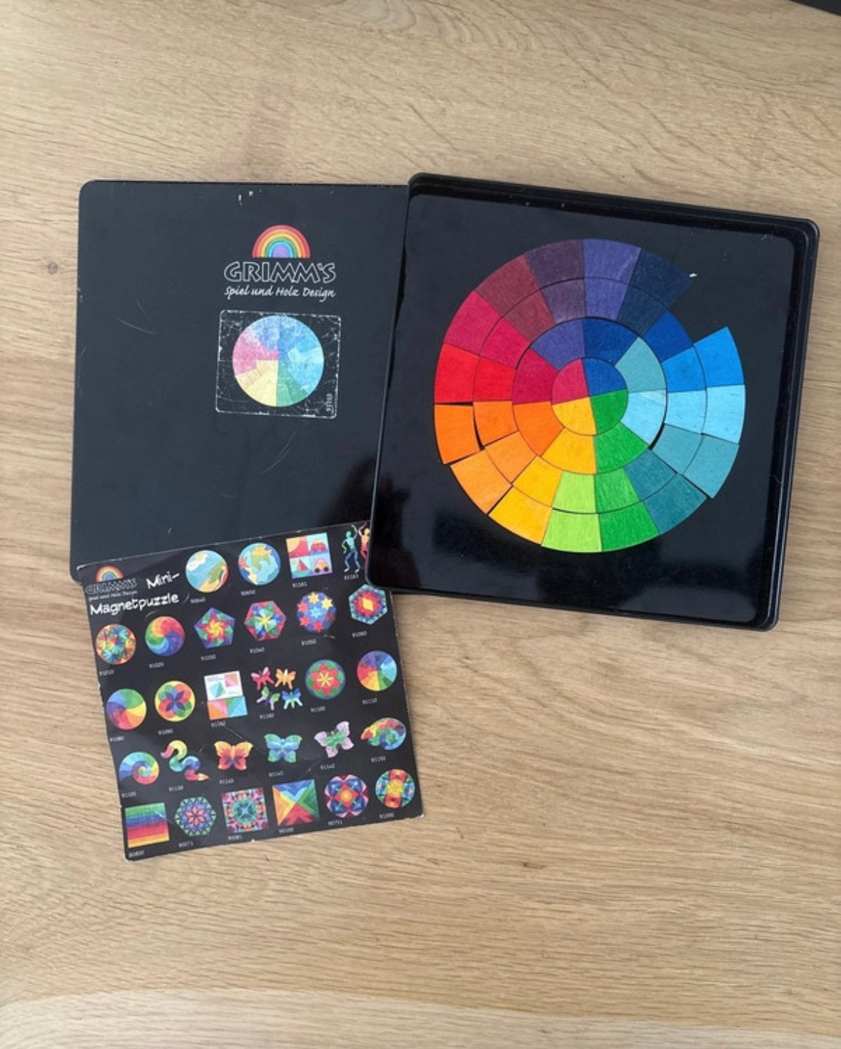 Grimm’s Magnetisch Spinnennet 91110 – houten magneetpuzzel, Ophalen of Verzenden, 10 tot 50 stukjes, Gebruikt, Van hout
