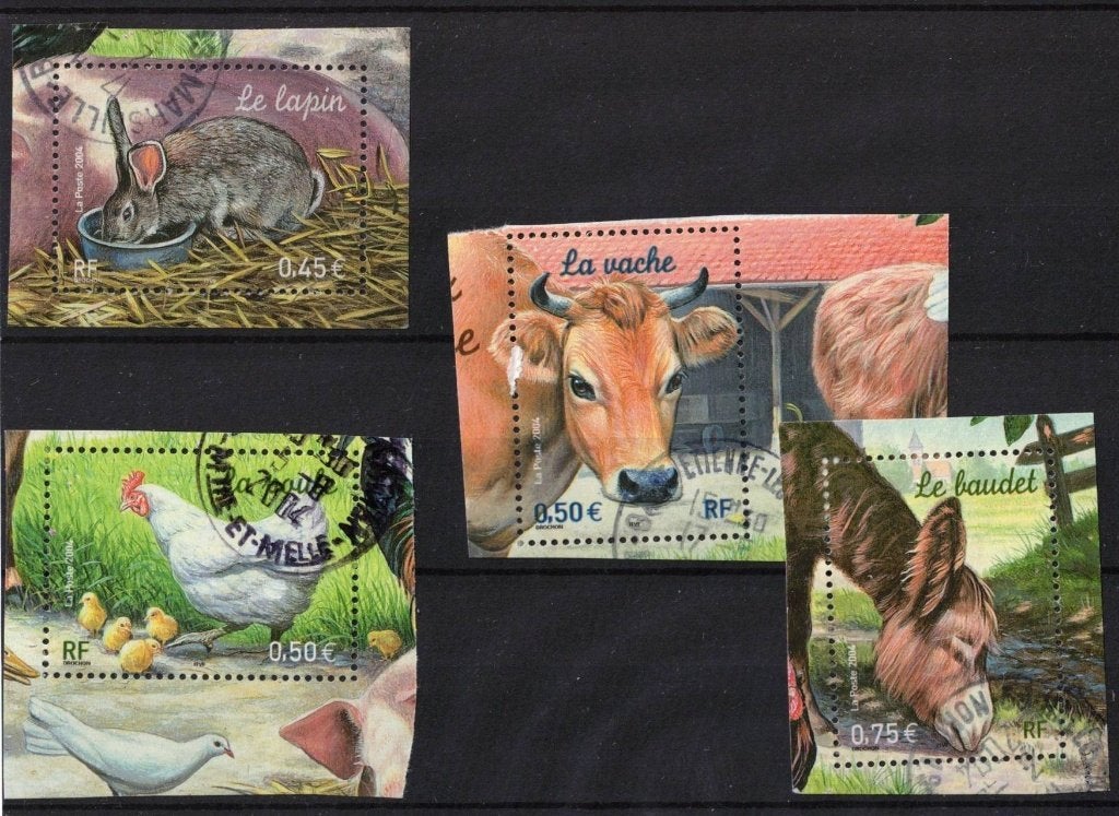 Frankrijk, serie "boerderij dieren" 2004-15, Verzenden, Gestempeld