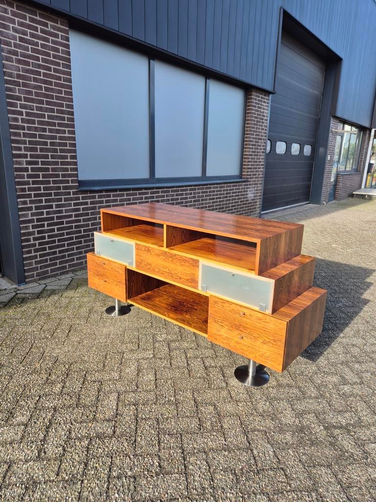 Vintage retro Lp platen kast / dressoir, Ophalen of Verzenden, Gebruikt, 25 tot 50 cm, 150 tot 200 cm