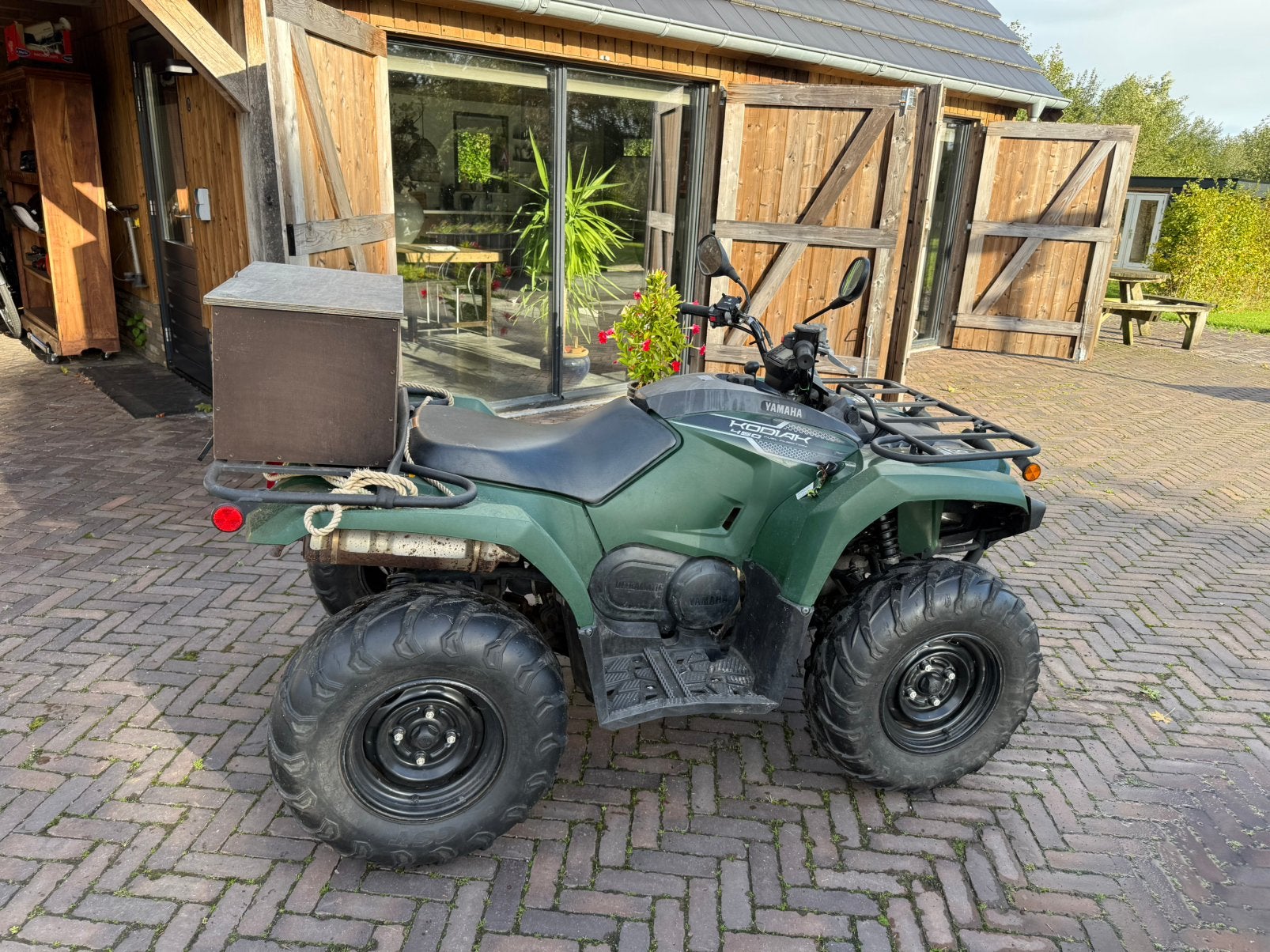 Yamaha Kodiak 450 met nieuwe torros aanhanger met kraantje, 450 cc, Test, Kodiak, Test