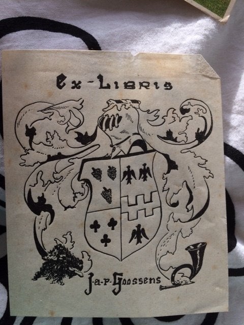 klein plaatje ex libris JAP Goossens, Ophalen of Verzenden, 1960 tot 1980, Gebruikt, Overige onderwerpen