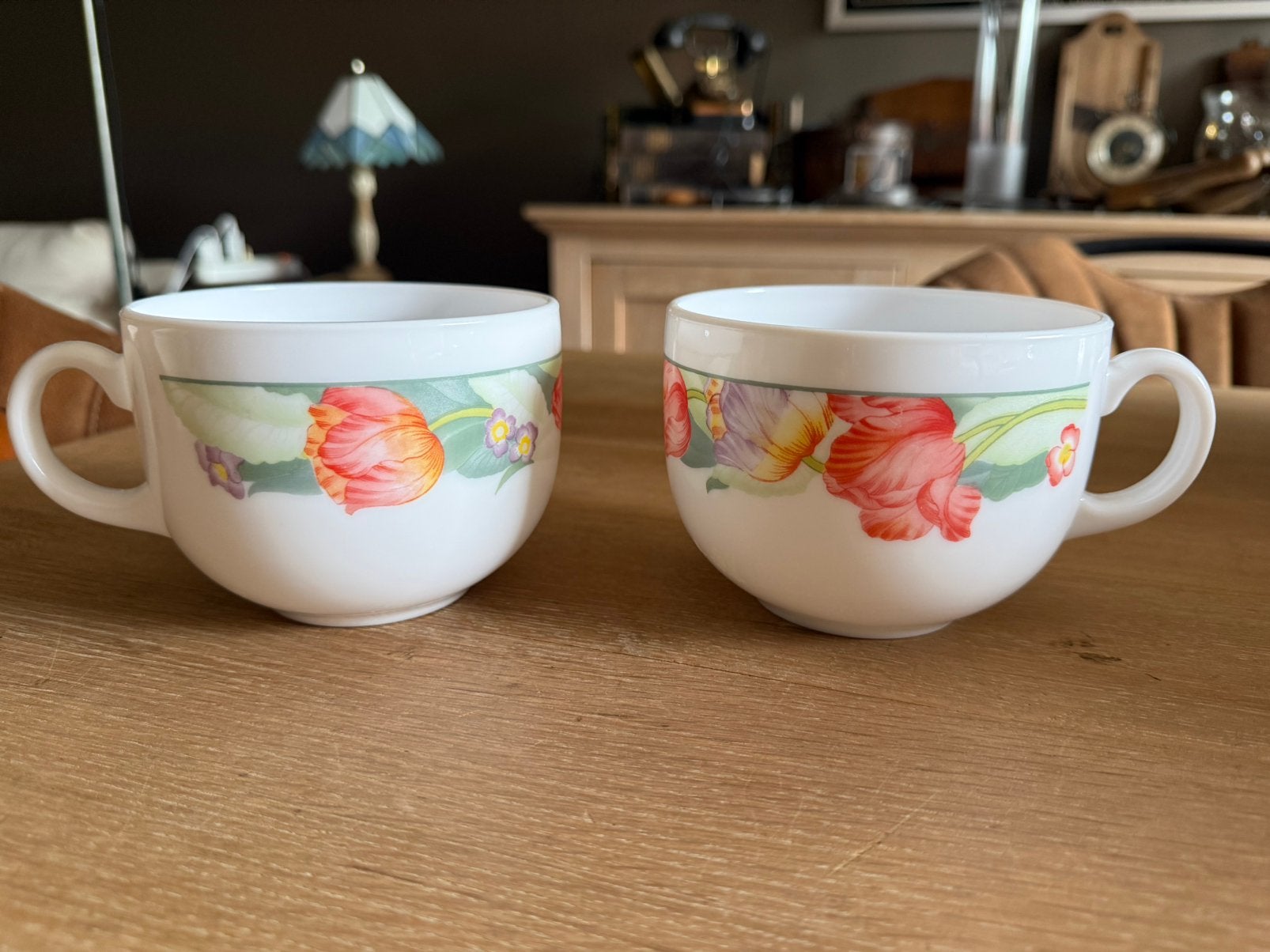 2 grote Arcopal tassen, Ophalen, Glas of Glazen, Overige stijlen, Glas