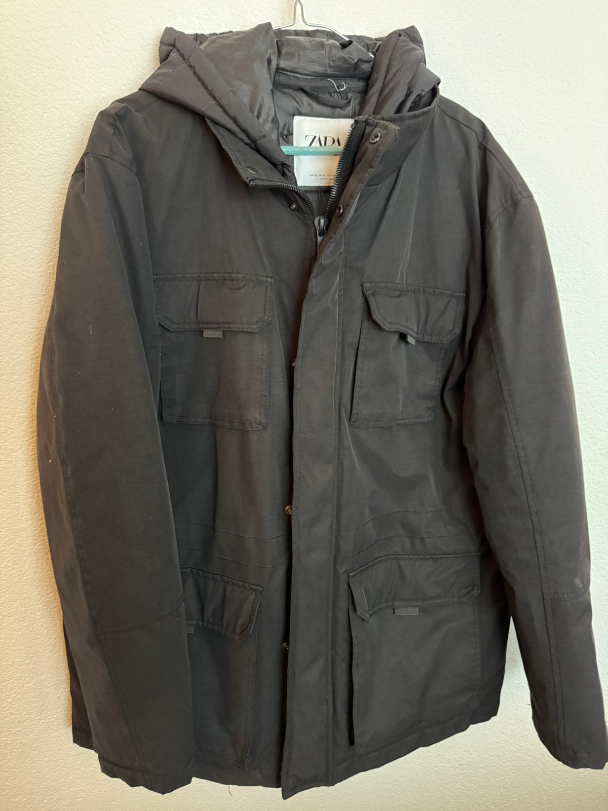 Zara warme winterjas XL zwart, Ophalen of Verzenden, Zo goed als nieuw, Maat 56/58 (XL), Zwart
