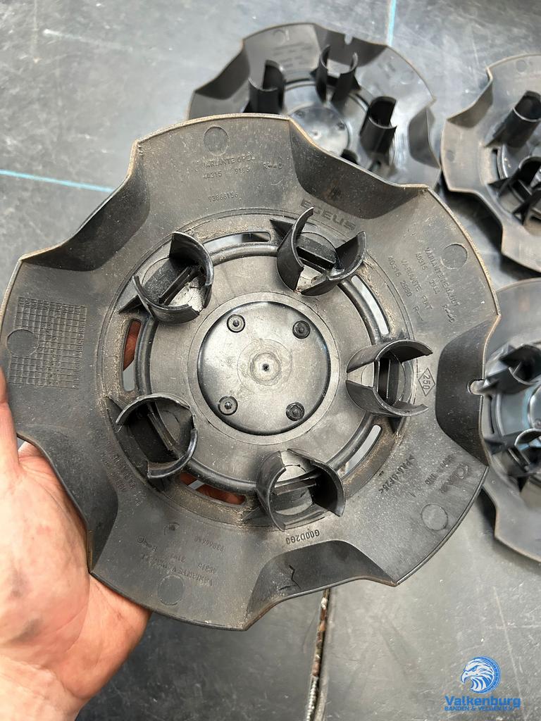 ORIGINELE Fiat Talento naafkap naafdop wieldop set zwart chr, Auto diversen, Wieldoppen, Gebruikt, -, Verzenden, -