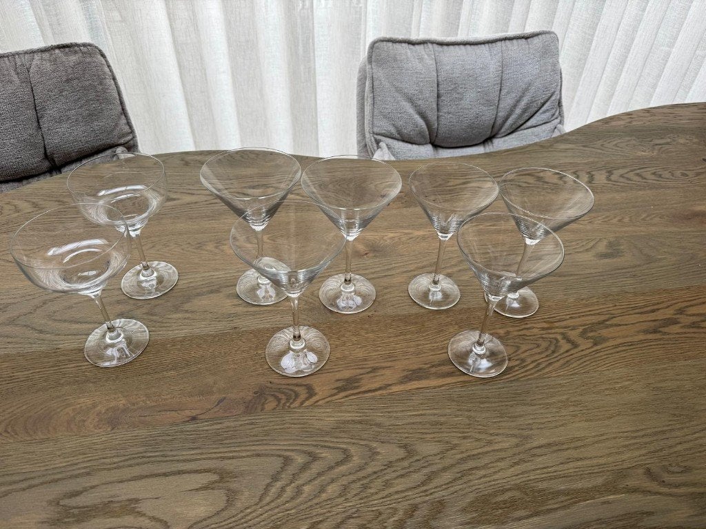 6x Pornstar Martini en 2x Margharita glazen, Ophalen of Verzenden, Zo goed als nieuw, Overige typen