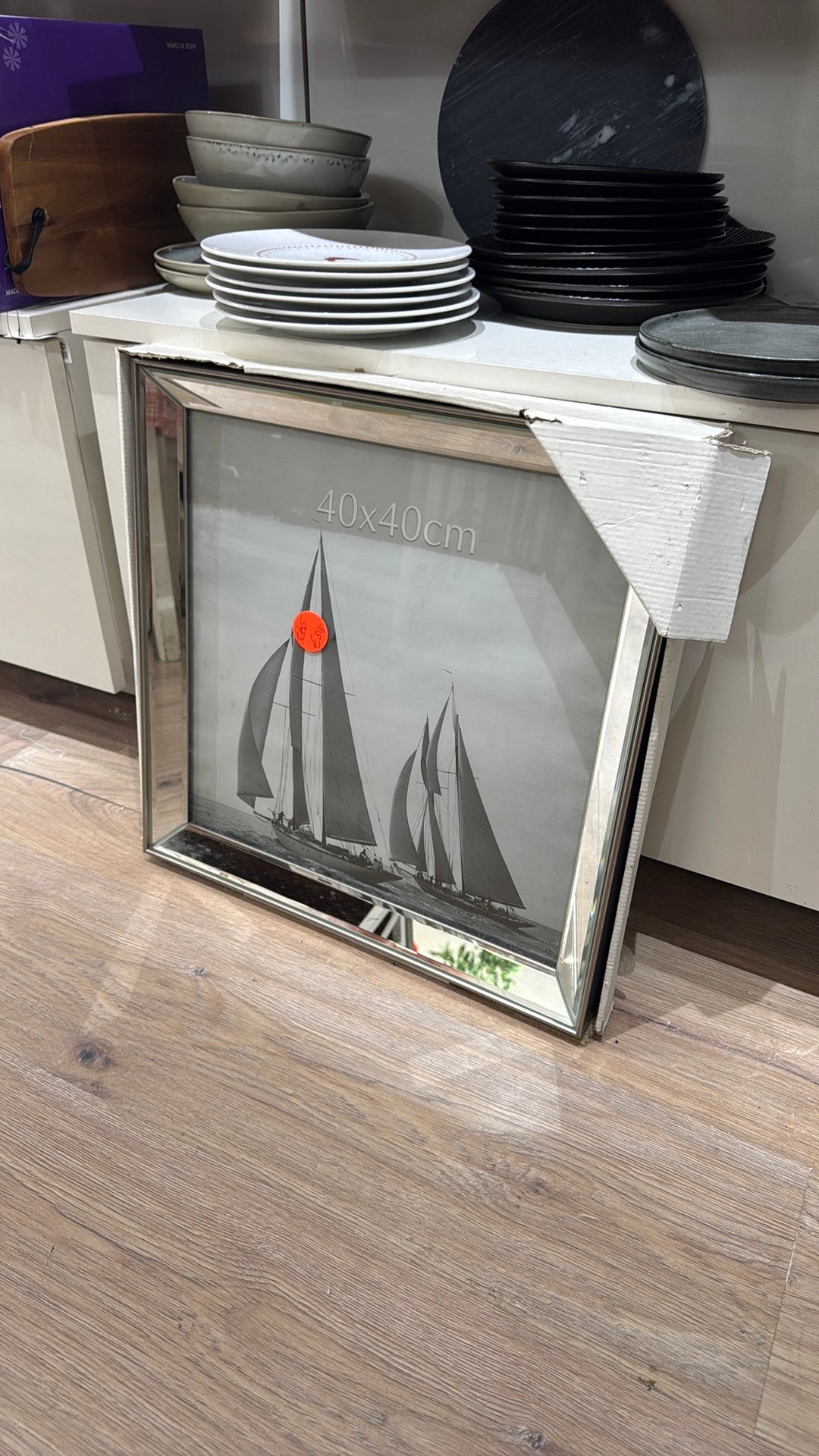 Spiegel foto lijst, Ophalen of Verzenden, Nieuw, Glasplaat, Minder dan 80 cm
