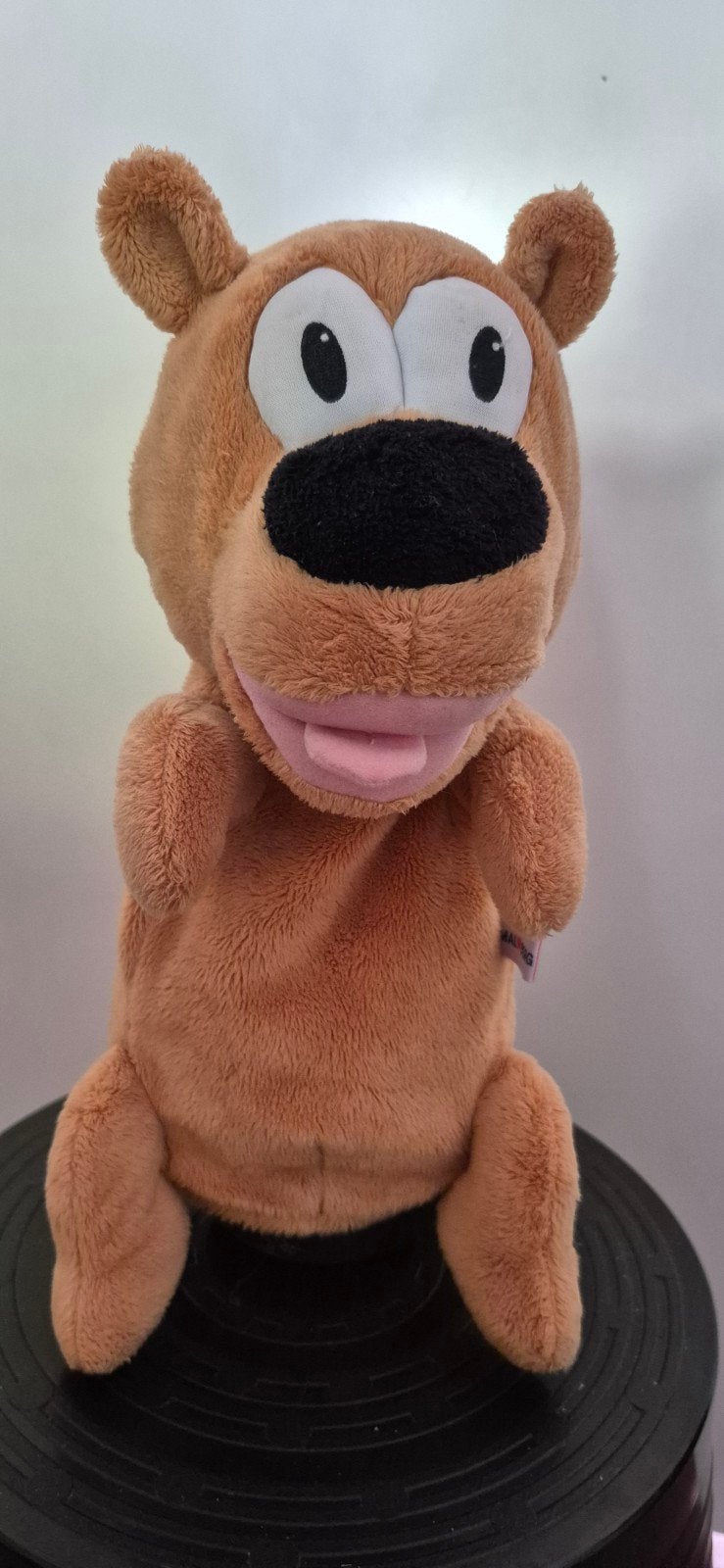 Zachte handpop hond - 32x18 cm, vanaf 12 maanden, Gebruikt, Overige merken, Middelgroot (20 tot 80 cm), Wasbaar