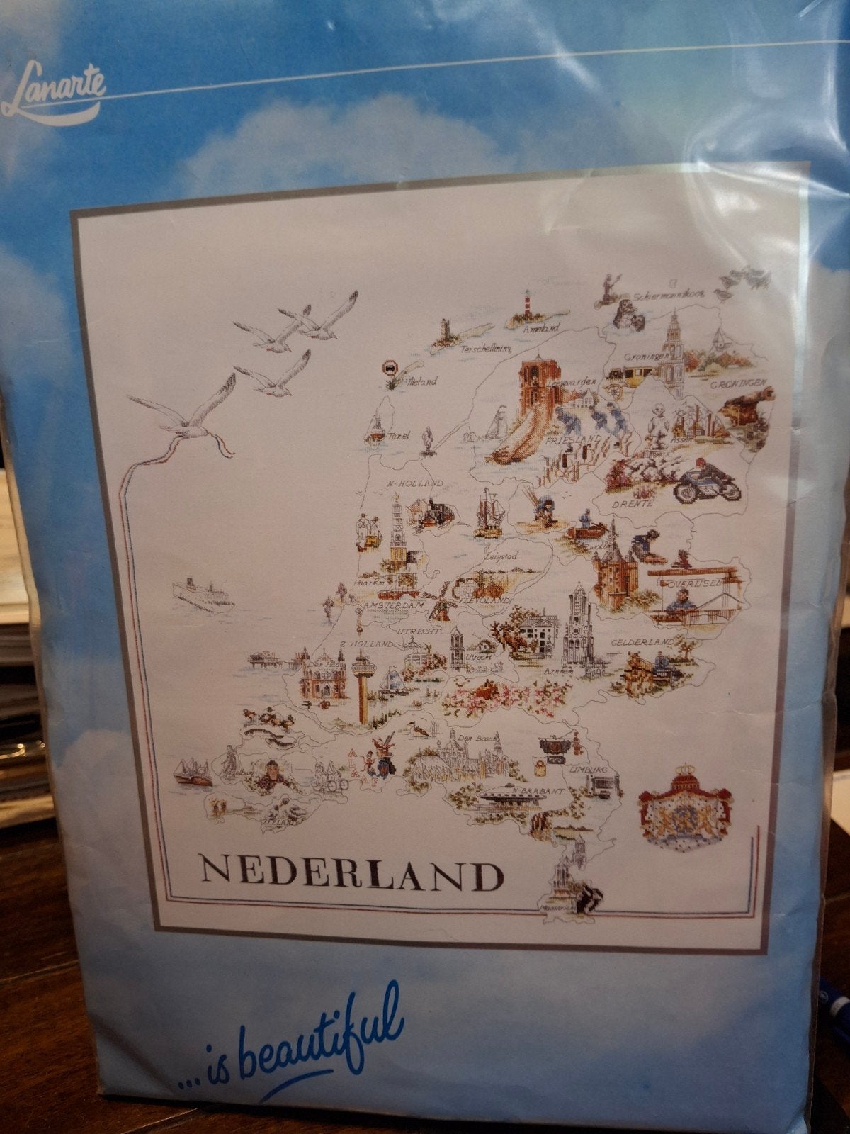 Landkaart Nederland, Ophalen of Verzenden, Nieuw, Borduurpakket