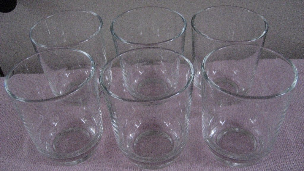 6 amuse glaasjes, Ophalen of Verzenden, Zo goed als nieuw, Glas, Glas of Glazen