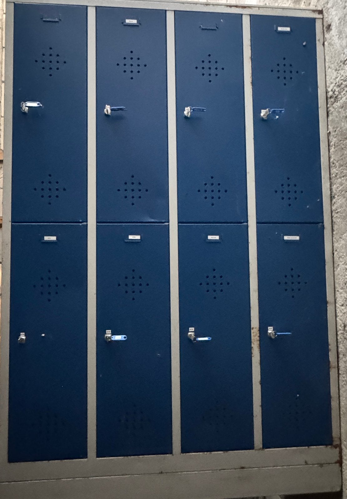 Lockerkast blauw / grijs met 8 lockers 0,50 x 1.20 x 2.03, Ophalen, Gebruikt