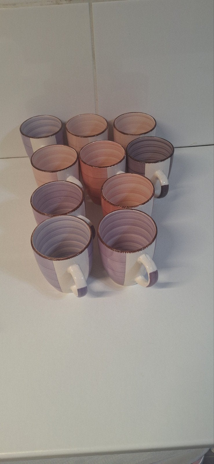 Set van 10 Tavola mokken - Zo goed als nieuw, Huis en Inrichting, Ophalen, Overige merken, Keramiek, Mok