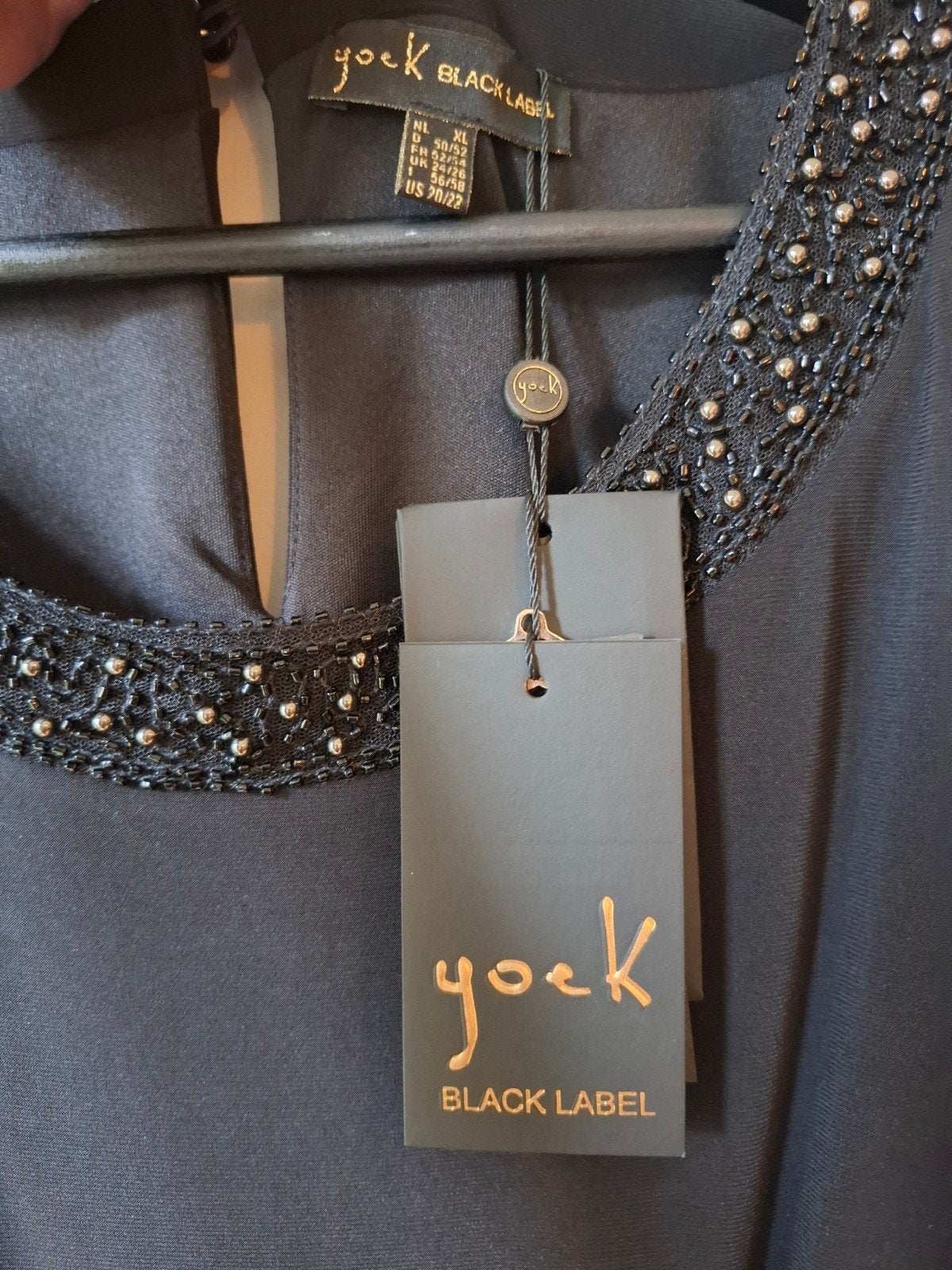 Yoek Black Label zwarte jurk maat: XL/50,52, Overige typen, Yoek Black Label, Zwart, Nieuw