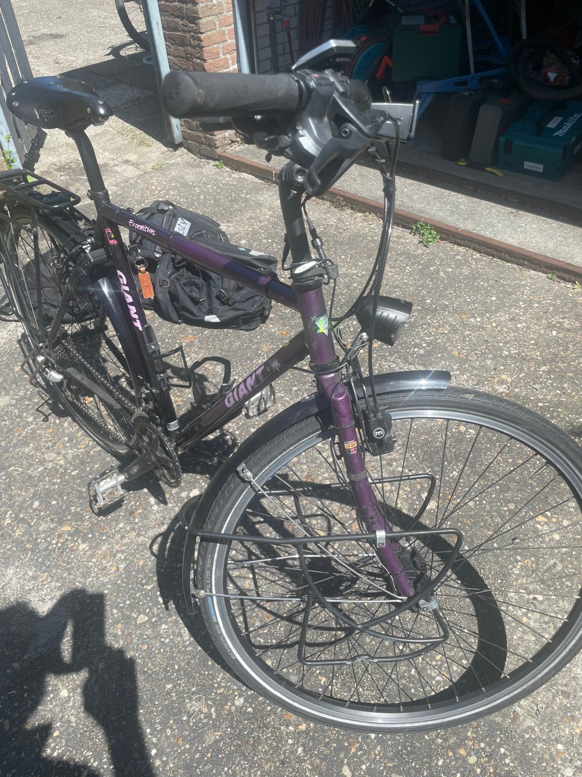 Te koop aangeboden 2 Giant expeditions vakantiefietsen, Fietsen en Brommers, Ophalen, 28 inch, Gebruikt, Velgrem