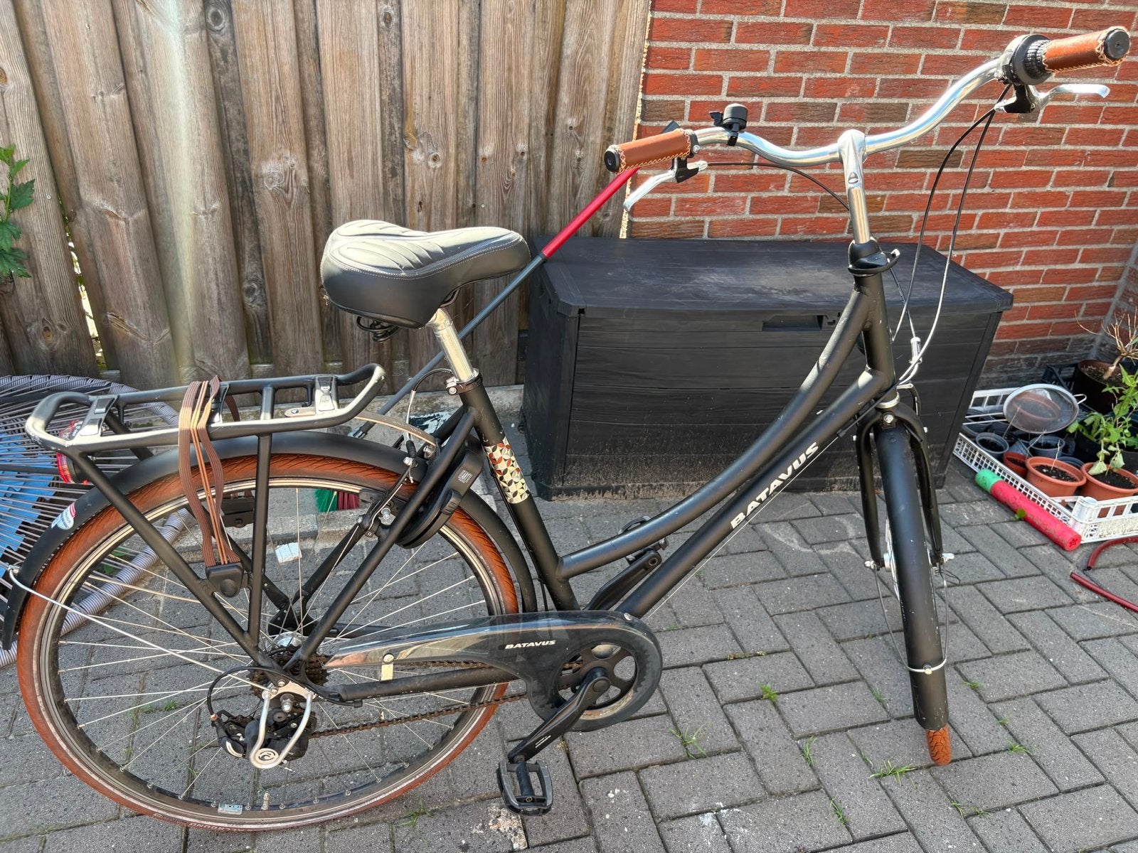 Batavus Click V7 Dames Stadsfiets - Mat Zwart, Ophalen, Velgrem, Batavus, 50 tot 53 cm