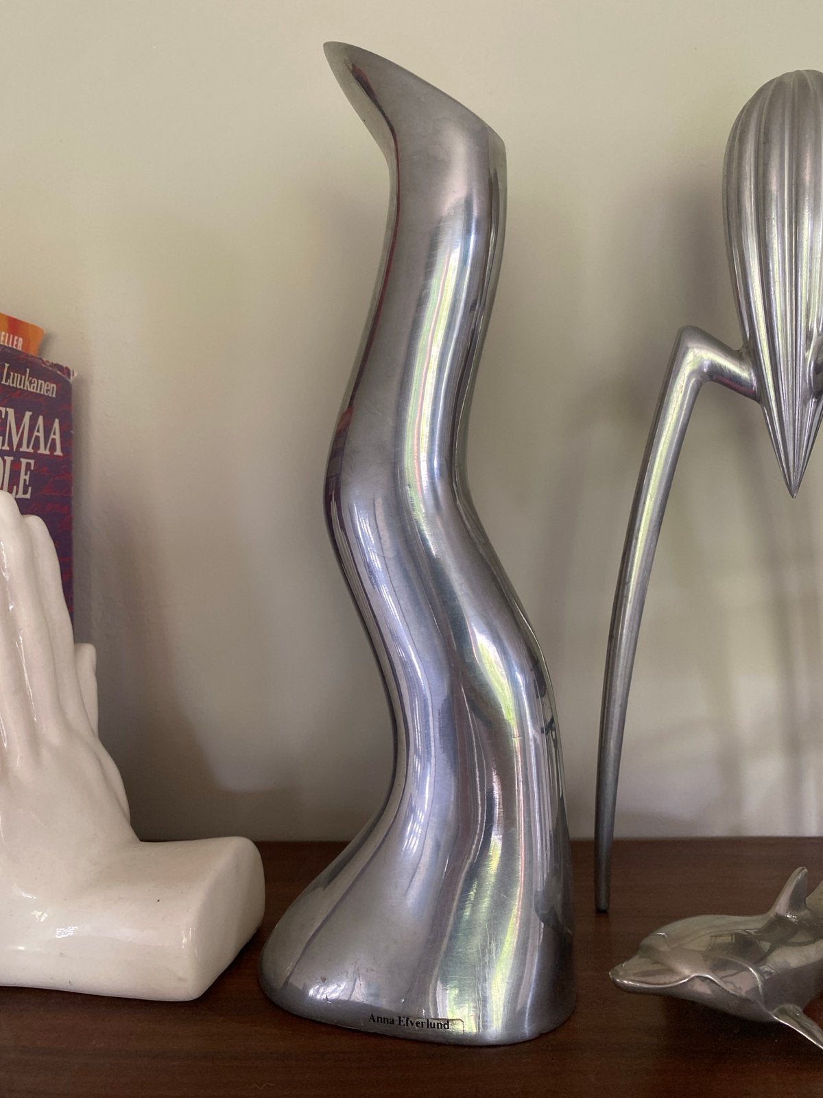 Vintage Ikea Anna Everlund “Anatomi” Kandelhouder, Ophalen of Verzenden, Gebruikt, Metaal, Kandelaar
