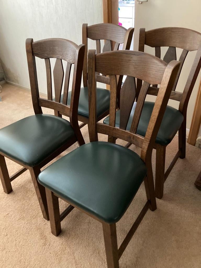 Eiken stoelen 6 stuks, Ophalen, Gebruikt, Bruin, Vijf, Zes of meer stoelen