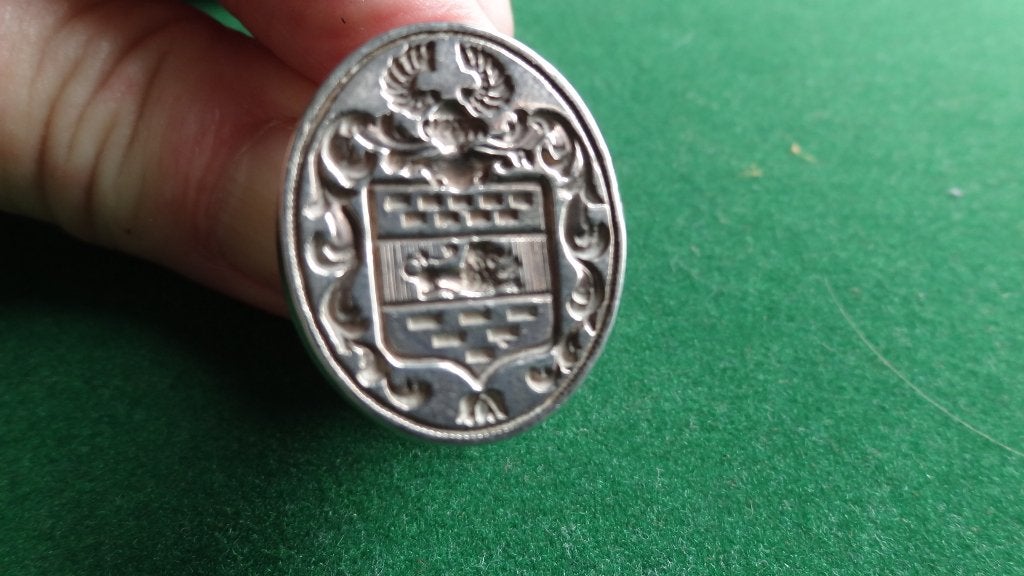 Zilveren signet eind 18e eeuw - Familie wapen, Antiek en Kunst, Ophalen of Verzenden, Zilver