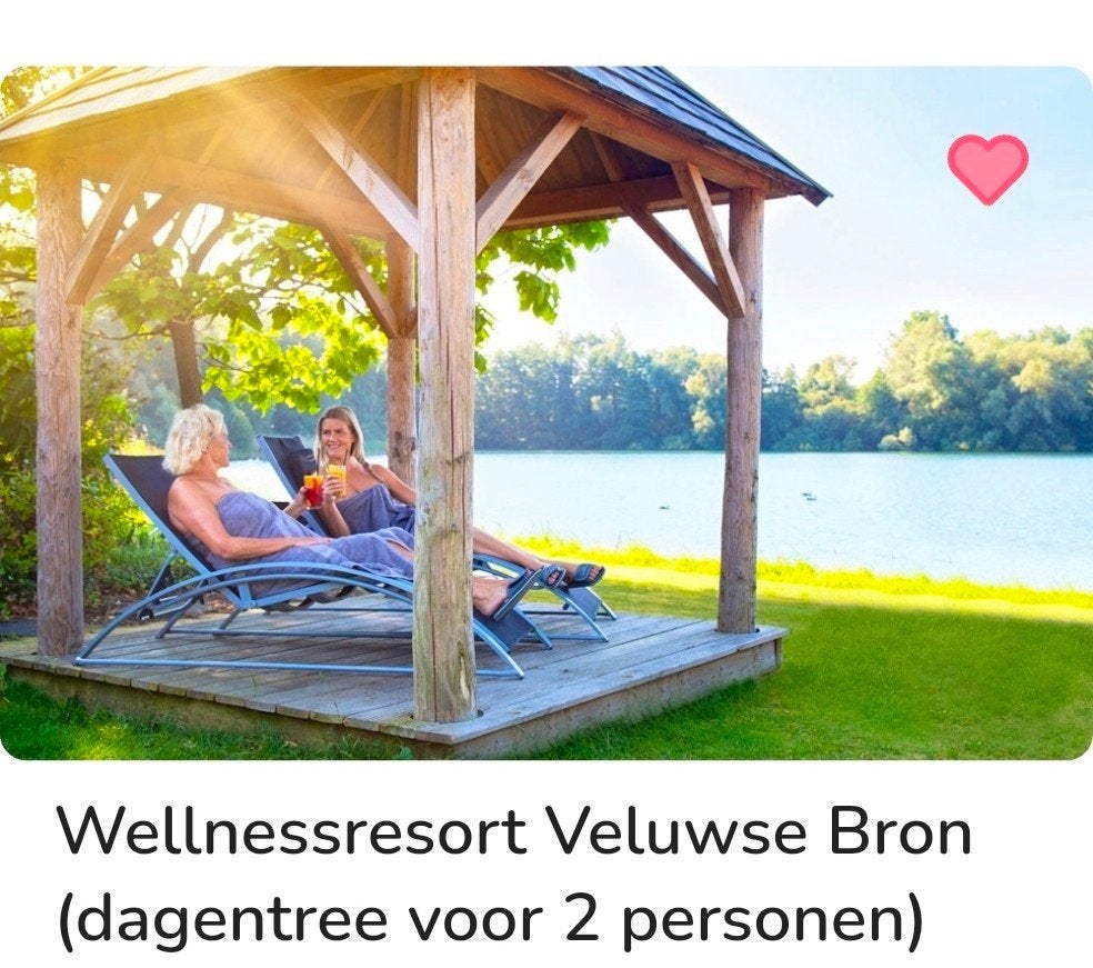 Dagkaart Veluwse Bron voor 2 personen, Tickets en Kaartjes, Twee personen, Cadeaubon, Spa of Sauna