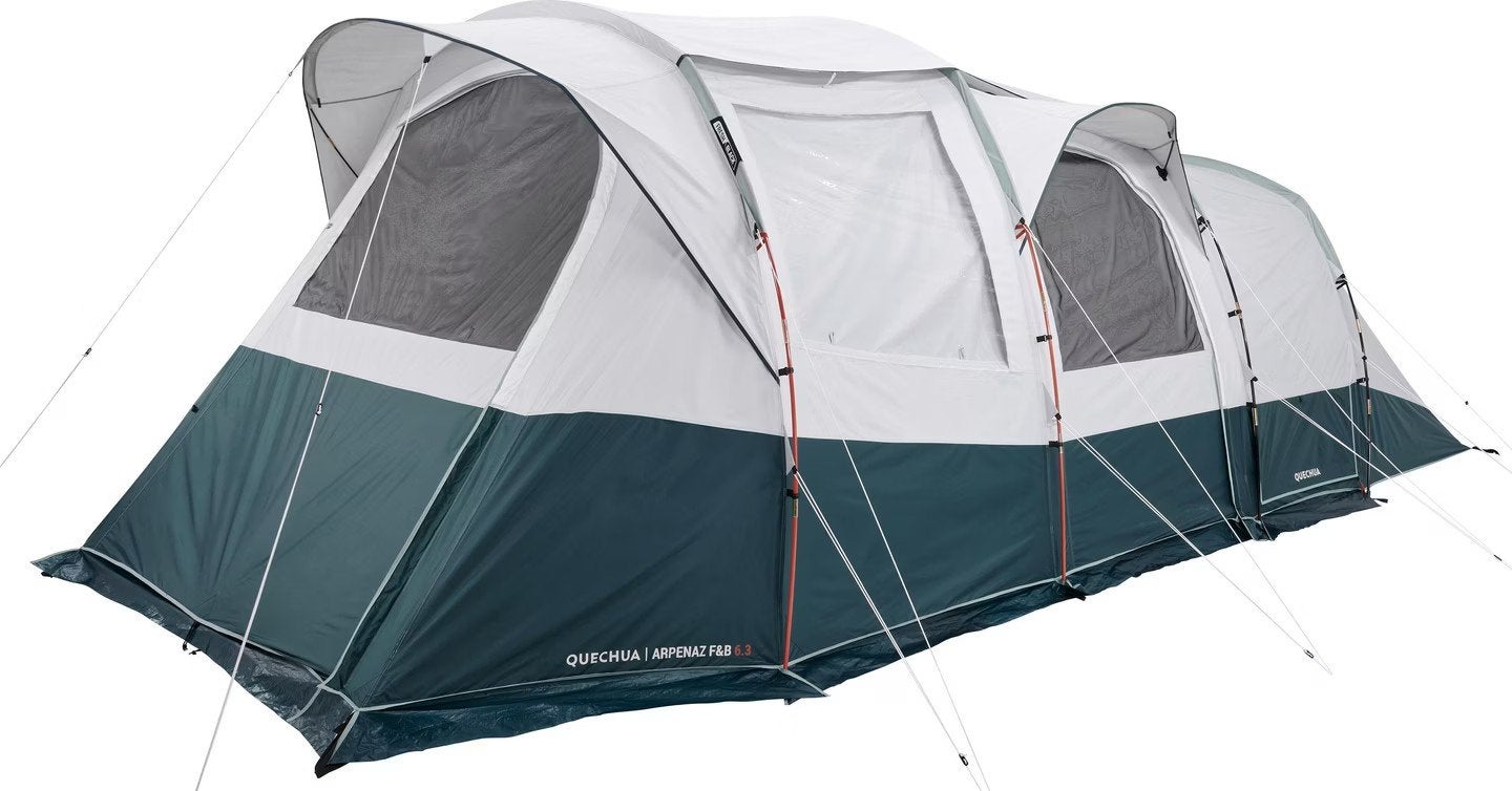 Quechua Arpenaz 6.3 Fresh & Black 6-persoons tent, Ophalen of Verzenden, Zo goed als nieuw, Tot en met 6