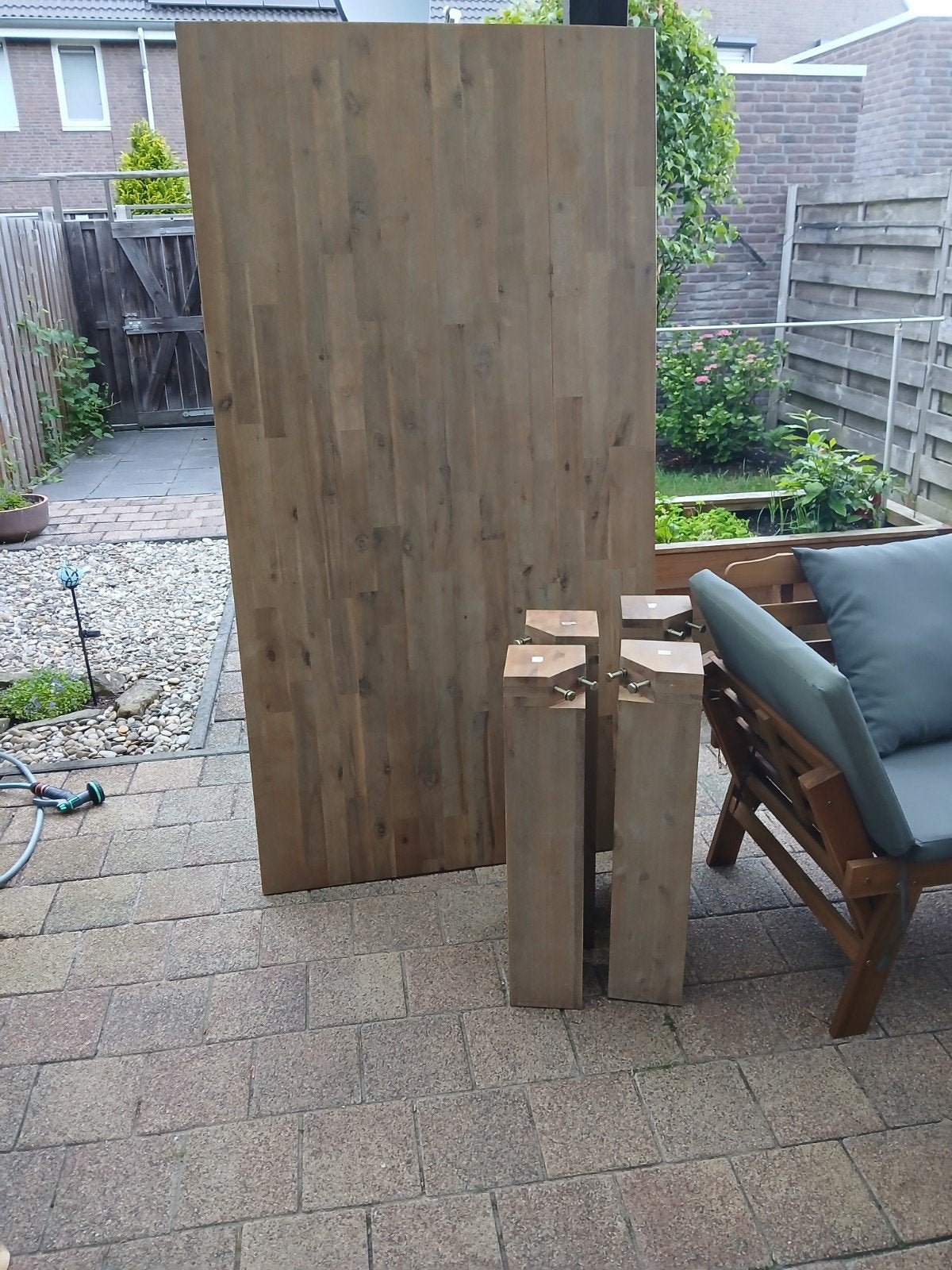 houten tafel, Zo goed als nieuw, 150 tot 200 cm, Rechthoekig, 50 tot 100 cm