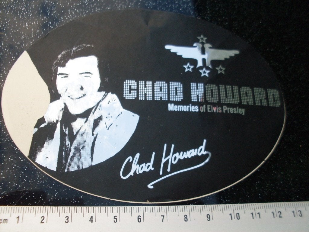 folie sticker Chad Howard memories of Elvis Presley, Verzamelen, Stickers, Verzenden, Zo goed als nieuw, Film, Tv of Omroep