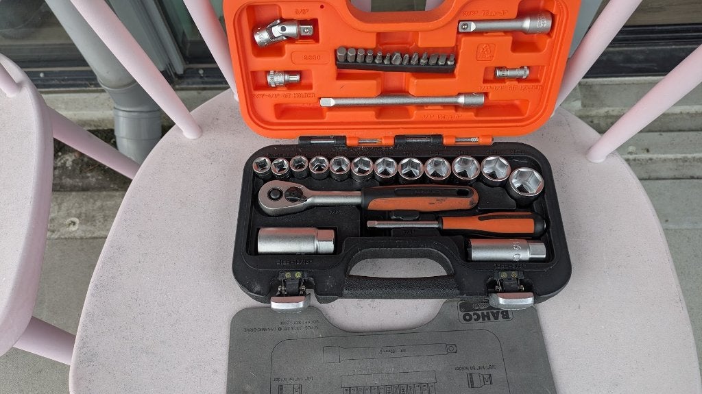 Bahco dopsleutelset1/4 en 3/8, Ophalen of Verzenden, Zo goed als nieuw, Overige typen, Overige merken