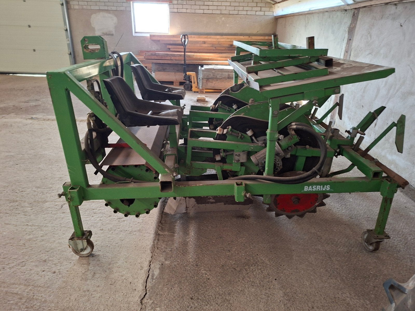 Basrijs schijven plantmachine 2 rijen, Zakelijke goederen, Ophalen, Boomteelt, Zaaien, Planten of Poten