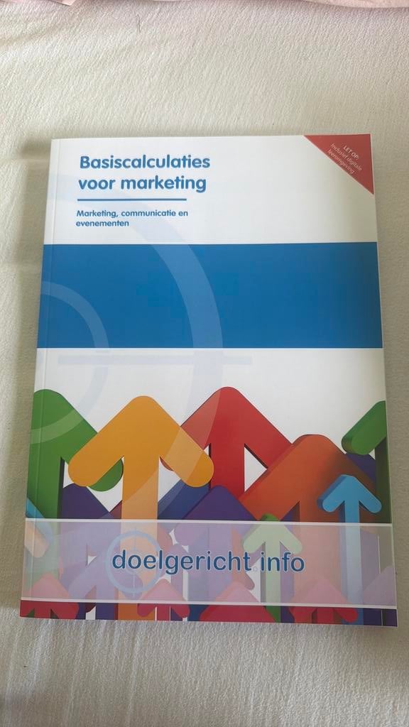 Basiscalculaties voor marketing, Boeken, Verzenden, Zo goed als nieuw, MBO
